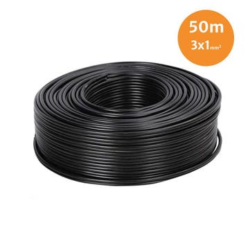 3 Aderige Kabel 3x1mm2 | Per 50 Meter, Ophalen of Verzenden, Nieuw