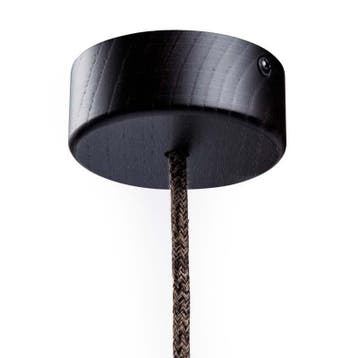 Plafondkap Mini Hout Donker 1 uitgang, Nieuw