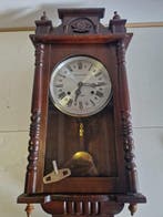 Regulateur wandklok - Art Deco Hout, Glas, Brons - 1960-1970, Antiek en Kunst, Antiek | Klokken