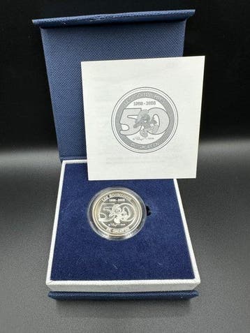 België. 5 Euro 2008 De Smurfen Proof (Zonder minimumprijs)