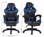 Massage Gamingstoel – Ergonomisch, Draaibaar & Met Voetsteun, Huis en Inrichting, Stoelen, Verzenden, Nieuw
