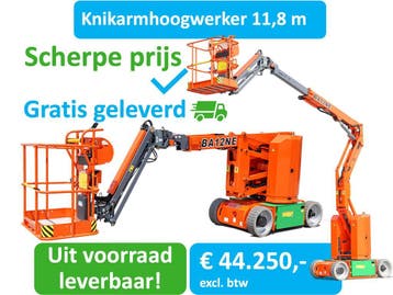 Elektrische Knikarm hoogwerker – Compacte Hoogwerker 11,8 m, Zakelijke goederen, Ophalen of Verzenden