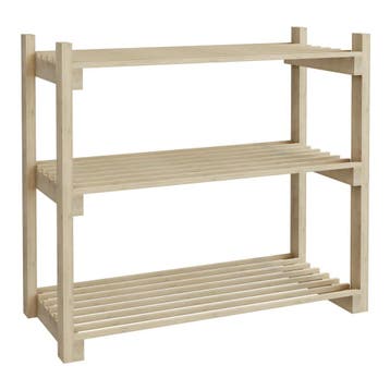 [en.casa] Schoenenrek Them 60x68x30 cm houtkleurig, Verzenden, Nieuw