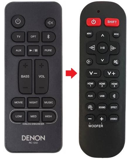 Denon RC-1242 afstandsbediening - Geschikt voor: DHT-S416, Audio, Tv en Foto, Afstandsbedieningen, Verzenden