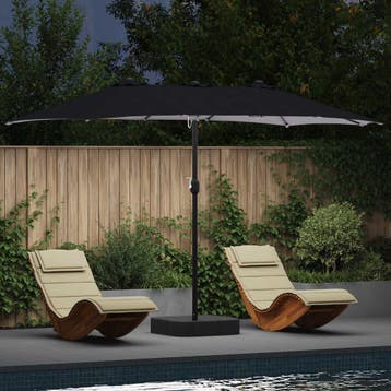 vidaXL Tuinparasol Antraciet 385 x 209 x 244 cm Polyester, Verzenden, Nieuw, 2 tot 3 meter