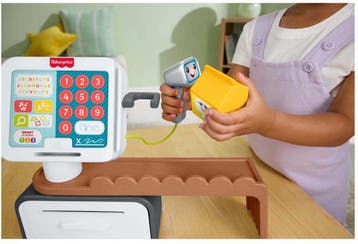 Fisher-Price Leerplezier Tellen en Shoppen - Speelgoedkassa, Ophalen of Verzenden, Zo goed als nieuw