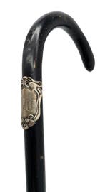 Wandelstok - .800 zilver, Ebbenhout - Argento 800