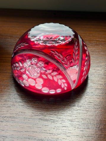 Val Saint Lambert - Presse-papier - Kristal, Antiek en Kunst, Antiek | Glas en Kristal