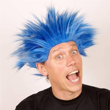 Pruik Electric shock blauw, Ophalen of Verzenden, Nieuw