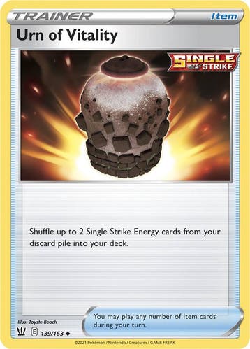 Urn of Vitality 139/163 Battle Styles, Ophalen of Verzenden, Nieuw, Losse kaart, Foil