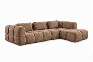 Loungebank Pijnacker - u-banken - Bruin, Nieuw, 150 cm of meer, Stof, 300 cm of meer
