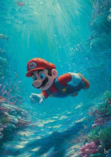 ANDSAL - Mario Snorkeling Time Super Mario Special Edition, Spelcomputers en Games, Nieuw