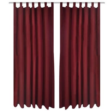 vidaXL Micro-Satijnen Gordijnen met Ringen 140 x 175 cm 2, Huis en Inrichting, Stoffering | Gordijnen en Lamellen, Verzenden, Nieuw