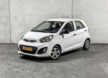Kia Picanto 1.0 CVVT ISG 69pk Origineel-NL 1e eigenaar, Dealer onderhouden, Gebruikt, Zwart, Wit
