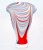 Executed at Leerdam Glasfabriek - Henk Blommers - Vaas -, Antiek en Kunst, Antiek | Glas en Kristal