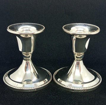 Christofle - Kaarsenhouder (2) - Verzilverd - Paar