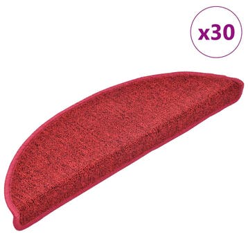 vidaXL Trapmatten 30 st 56x17x3 cm Röd Halfrond, Verzenden, Nieuw
