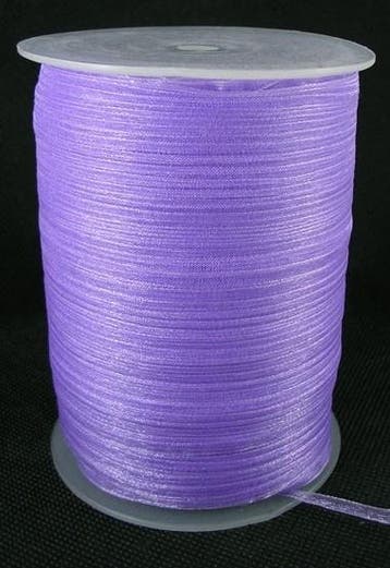 2 meter organza lint 6mm lila (Lint voor armbandjes), Ophalen of Verzenden, Nieuw, Draad