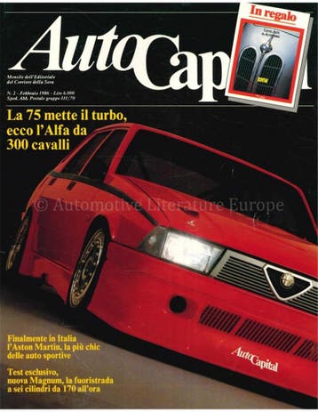 1986 AUTOCAPITAL MAGAZINE 02 ITALIAANS, Nieuw, Author
