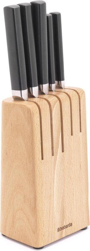 Brabantia Profile Messenset - met Messenblok - Hout -, Verzenden, Nieuw
