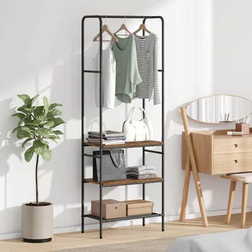 vidaXL Kledingrek Oud hout 60 x 30 x 171 cm Bewerkt hout, Kleding | Dames, Kledingrekken, Verzenden, Nieuw