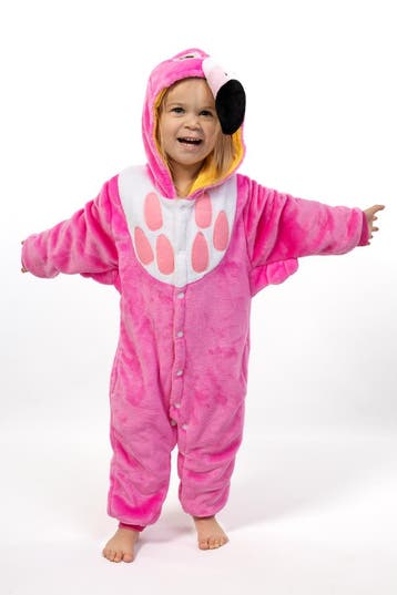 KIMU® Onesie Flamingo Baby Pakje 62-68 Flamingopak Kostuum R, Ophalen of Verzenden, Nieuw