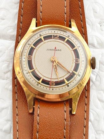 Junghans - Bullseye. caliber J93/1 - 10 micron gold plated, Nieuw