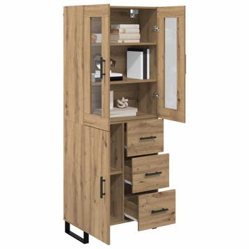 vidaXL buffetkast 2 st Artisan Eiken 69,5 x 34 x 180 cm, Minder dan 50 cm, Verzenden, Nieuw, Minder dan 100 cm