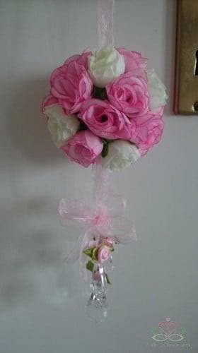 Bloemenbal pomander roseball bruidsmeisje beautypink - deep, Ophalen of Verzenden, Nieuw