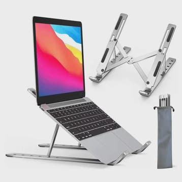 Verstelbare Aluminium Laptopstandaard - Ergonomisch & Koelen, Computers en Software, Laptopstandaarden, Verzenden, Nieuw
