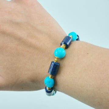 Turquoise - Zilver, Verguld - Armband - TURCHESE ARIZONA, Sieraden, Tassen en Uiterlijk, Antieke sieraden
