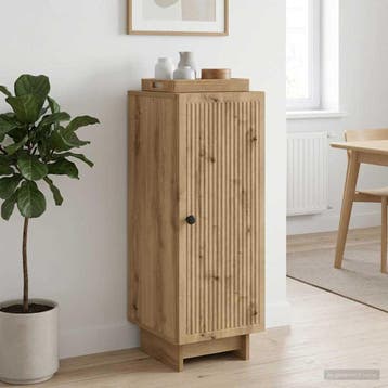 vidaXL Dressoir Artisanaal eiken 33 x 34,5 x 90 cm Bewerkt, Huis en Inrichting, Kasten | Dressoirs, Verzenden, Nieuw, Overige houtsoorten