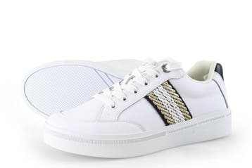 Tommy Hilfiger Sneakers Meisjes in maat 36 Wit, Verzenden, Jongen of Meisje, Schoenen, Tommy Hilfiger
