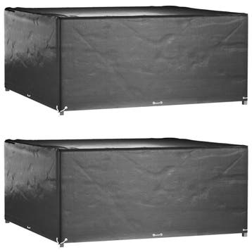 vidaXL Tuinmeubelhoezen 2 st 16 oogjes vierkant 250x250x90, Tuin en Terras, Tuinmeubel-accessoires, Verzenden, Nieuw