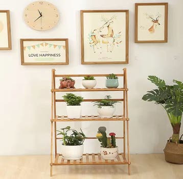 Opvouwbaar Bamboe Plantenrek 3-Lagen – Binnen &amp; Buiten, Verzenden, Nieuw