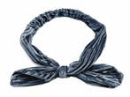 Haarband Knoop 6cm – Strikje met IJzerdraad – Velvet Ribstof, Nieuw