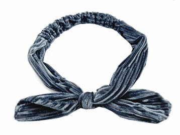 Haarband Knoop 6cm – Strikje met IJzerdraad – Velvet Ribstof, Nieuw
