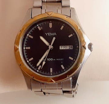 Yema - 100 Day/Date - V733 - Zonder minimumprijs - YE302 -, Sieraden, Tassen en Uiterlijk, Horloges | Heren, Nieuw