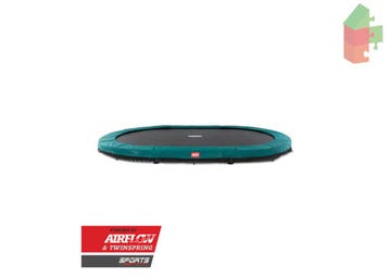 Berg Champion Inground trampoline ovaal 470x310 cm groen, Ophalen of Verzenden, Nieuw
