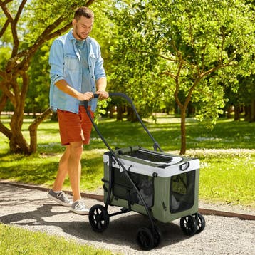 TRUUSK 2-in-1 Hondenwagen en Kattenbuggy - Opvouwbaar - Voor, Verzenden, Nieuw