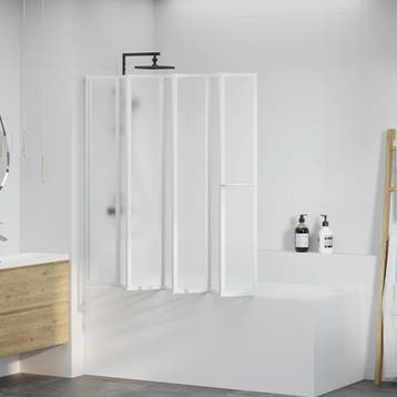 vidaXL Douche en badscherm 140 x 168 cm 7 panelen met, Verzenden, Nieuw