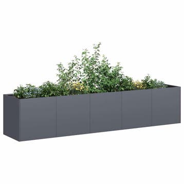 vidaXL Plantenbak Antraciet 200x40x40 cm Koudgewalst Staal, Verzenden, Nieuw, Metaal