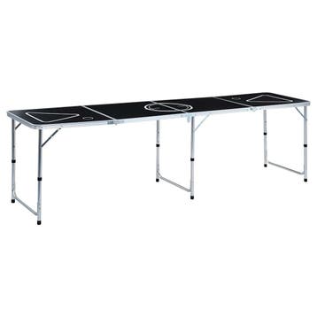 vidaXL Bierpongtafel inklapbaar 240 cm zwart, Verzenden, Nieuw