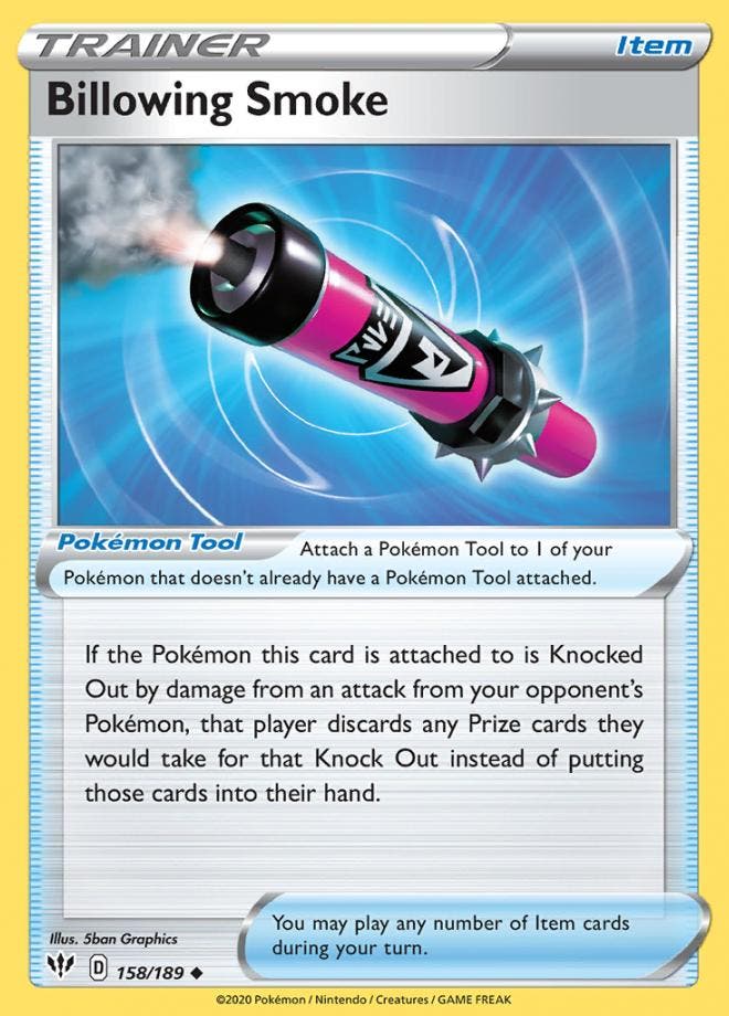 Billowing Smoke 158/189 Darkness Ablaze, Hobby en Vrije tijd, Verzamelkaartspellen | Pokémon, Losse kaart, Nieuw, Foil, Ophalen of Verzenden