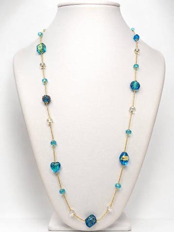 24 karaat - Murano-glas, Geel goud - Halsketting - 24 kt