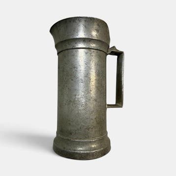 Maatbeker - Tin - 1850-1900 - Antieke Mechelse tinnen ½