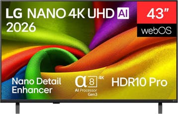 LG - 4K Smart TV - Nanocell NU85 43NU850B3LA - 43 - Zwa..., Audio, Tv en Foto, Verzenden, Nieuw