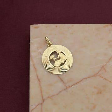 Gouden sterrenbeeld hanger; Maagd (Hanger of bedel), Ophalen of Verzenden, Gebruikt, Goud, Overige merken