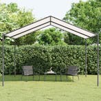 vidaXL Prieel Wit 4 x 4 x 2,6 m Staal en Polyester, Tuin en Terras, Verzenden, Nieuw