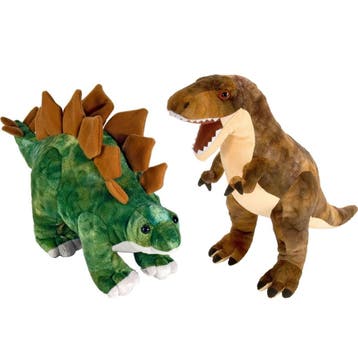 Wild Republic dinosaurus knuffels - T-rex en Stegosaurus, Verzenden, Nieuw